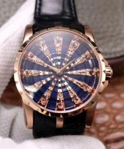 Replica ZZ Factory Roger Dubuis Excalibur RDDBEX0684 Rose Gold Blue Dial - Buy Replica Watches