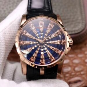Replica ZZ Factory Roger Dubuis Excalibur RDDBEX0684 Rose Gold Blue Dial - Buy Replica Watches