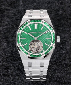 Replica R8 Factory Audemars Piguet Royal Oak Tourbillon 26532IC.EE.1220TI.01 Green Dial - Buy Replica Watches