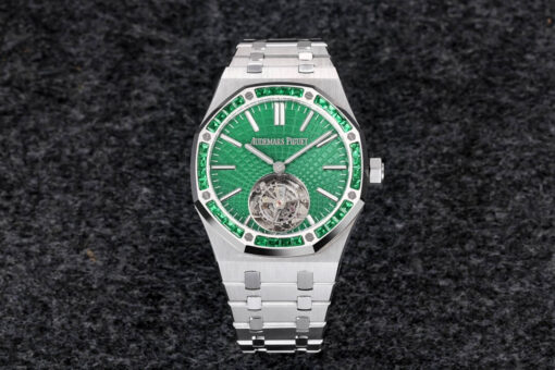 Replica R8 Factory Audemars Piguet Royal Oak Tourbillon 26532IC.EE.1220TI.01 Green Dial - Buy Replica Watches