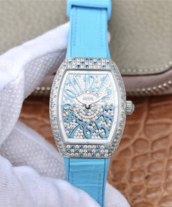 Replica ABF Factory Franck Muller Ladies Collection V 32 SC AT FO D CD (BL) Diamond-set Dial - Buy Replica Watches