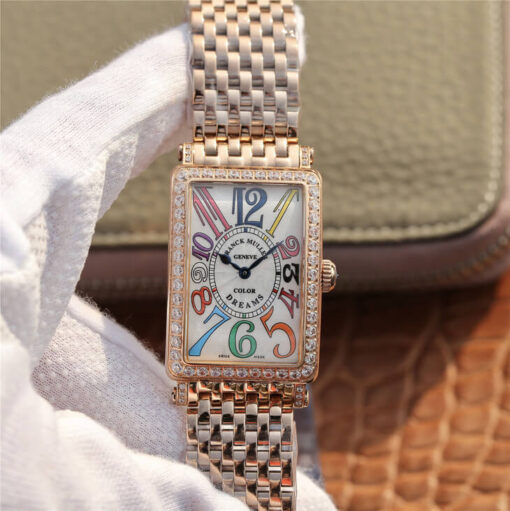 Replica ABF Factory Franck Muller LONG ISLAND 952 Rose Gold With Diamonds - Buy Replica Watches