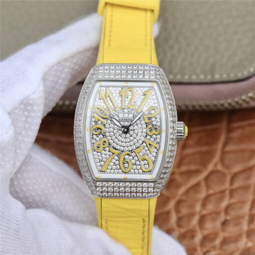 Replica ABF Factory Franck Muller Vanguard Yellow Strap - Buy Replica Watches