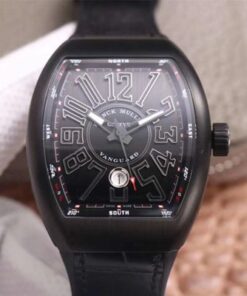 Replica ZF Factory Franck Muller Vanguard V 45 SC DT TT NR BR TT Black Dial - Buy Replica Watches