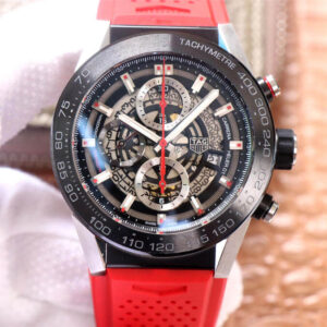 Replica XF Factory TAG Heuer Carrera CAR2A1Z.FT6050 Red Rubber Strap - Buy Replica Watches