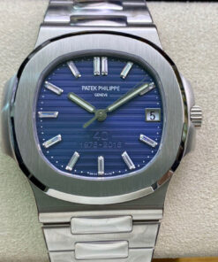 Replica PPF Factory Patek Philippe Nautilus 5711/1P 40th Anniversary Blue Dial - Buy Replica Watches