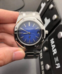 Replica ZF Factory Audemars Piguet Royal Oak 15202IP.OO.1240IP.01 Smoked Blue Dial - Buy Replica Watches