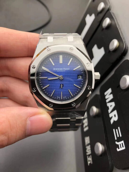 Replica ZF Factory Audemars Piguet Royal Oak 15202IP.OO.1240IP.01 Smoked Blue Dial - Buy Replica Watches